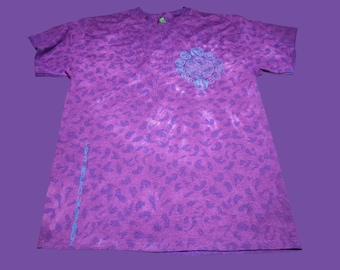 Camiseta - Guepardo (Teñido anudado/Morado) - TALLA XL