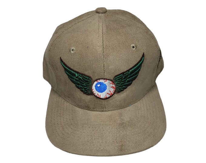 Snapback Flat-Brim Hat - Flying Eyeball- One Of A Kind