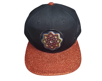 Snapback Flat-Brim Hat  - Spiral De Ocho