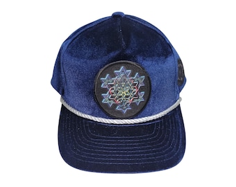 Snapback Bent-Brim Hat - Merkaba Fractal