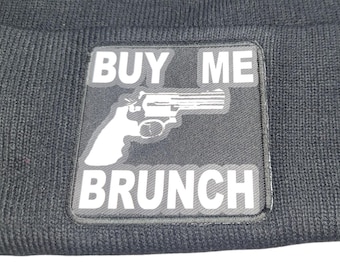 Sock Hat - Buy Me Brunch (on Black)