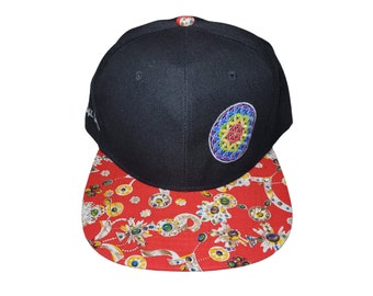 Snapback Flat-Brim Hat - Flower of Life - One Of A Kind