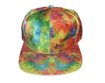 Strapback Flat-Brim Hat - Tie-Dye Velvet - Limited Edition