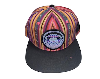 Snapback Flat-Brim Hat - Mayan Crop Circle