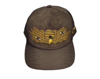 Snapback Bent-Brim Hat - Honeycomb Hideout - One Of A Kind
