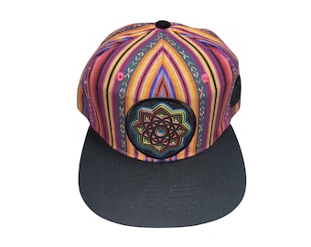 Snapback Flat-Brim Hat  - Spiral De Ocho