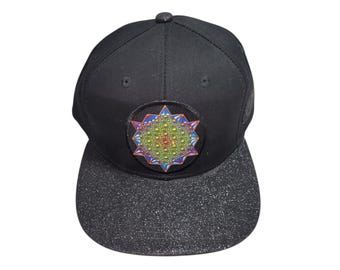 Snapback Flat-Brim Hat - 64-Sided Star Tetrahedron