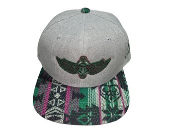 Snapback Flat-Brim Hat - Scarab - One Of A Kind