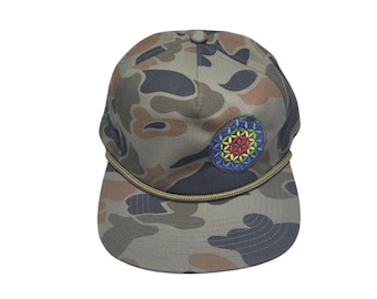 Snapback Flat-Brim Hat - Flower of Life - One Of A Kind