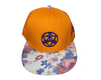 Snapback Flat-Brim Hat - Star Tetrahedron - One Of A Kind