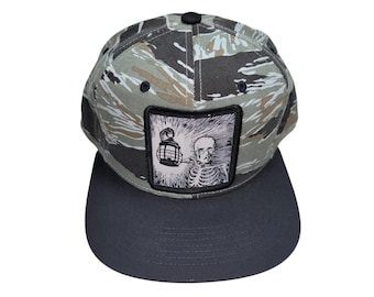 Snapback Flat-Brim Hat - Keeping The Darkness Lit