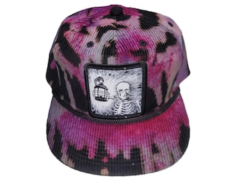 Snapback Flat-Brim Hat - Keeping The Darkness Lit