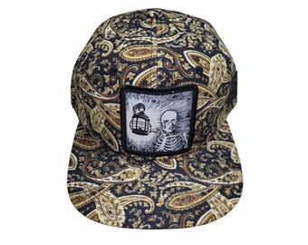Snapback Flat-Brim Hat - Keeping The Darkness Lit