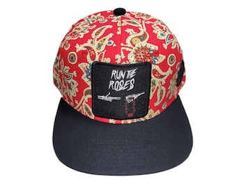Snapback Flat-Brim Hat - Run The Roses