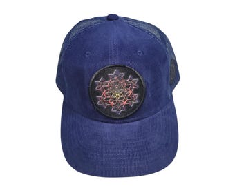 Snapback Bent-Brim Hat - Merkaba Fractal