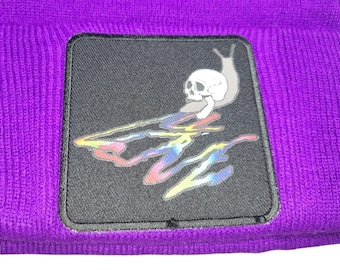 Sock Hat - Snail Trail (on Purple)