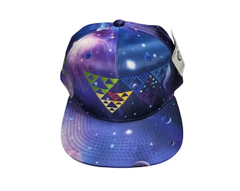 Snapback Flat-Brim Hat - Sierpinski Spiral - One Of A Kind
