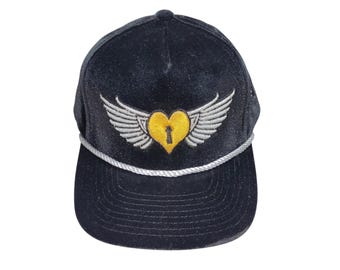 Snapback Bent-Brim Hat - Heart Wings - One Of A Kind