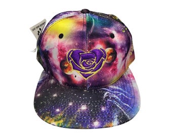 Snapback Flat-Brim Hat - Heart Rose - One Of A Kind
