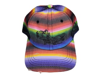 Strap-back Bent-Brim Hat - Vision Serpent - One Of A Kind