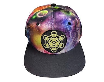 Snapback Flat-Brim Hat - Metatron's Cube