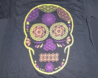 T-Shirt - Day Of The Dead Skull (on Black)