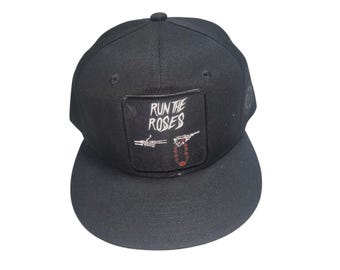 Snapback Flat-Brim Hat - Run The Roses