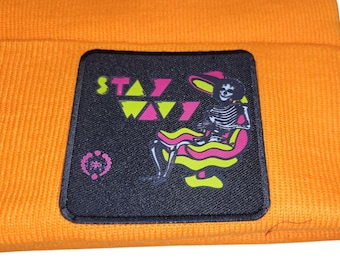 Sock Hat - Stay Wavy (on Safety Orange)