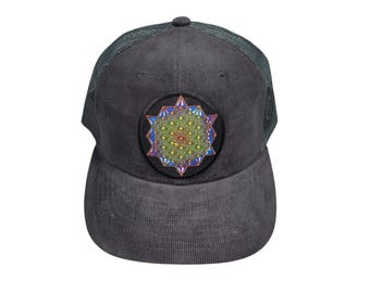 Snapback Bent-Brim Hat - 64-Sided StarTetrahedron
