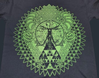 T-Shirt - Fractal of Self (UV Reactive & Glow In The Dark)