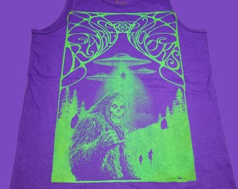 Men's Tank Top - Rare Wooks We Out Here (on Purple)