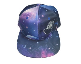Snapback Flat-Brim Hat - Ammonite - One Of A Kind