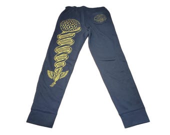 Fleece Joggers - Seal of Abundance (on Black)