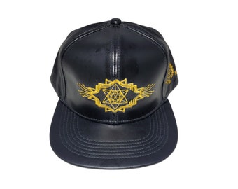 Snapback Flat-Brim Hat - Tron Tetrahedron - One Of A Kind