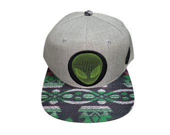 Snapback Flat-Brim Hat - Alien Render