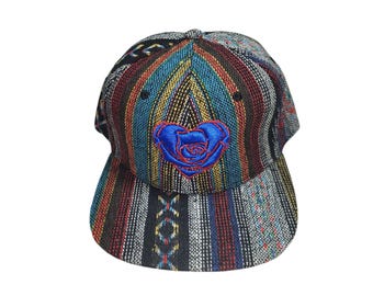 Snapback Flat-Brim Hat - Heart Rose - One Of A Kind