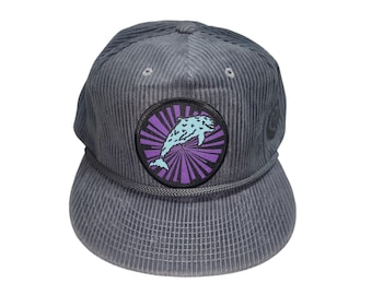 Snapback Flat-Brim Hat - Melty Dolphin
