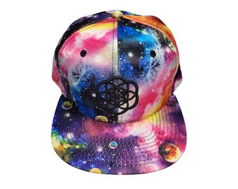 Snapback Flat-Brim Hat - Seed Of Creation - One Of A Kind