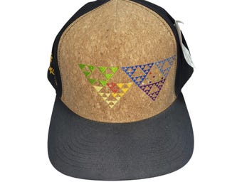 Snapback Bent-Brim Hat - Sierpinski Spiral - One Of A Kind