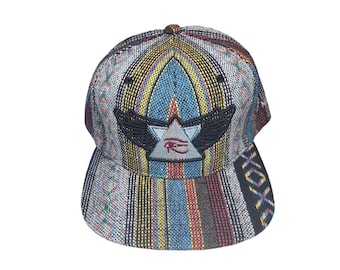 Snapback Flat-Brim Hat - 3D Wings of Horus - One Of A Kind