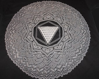 T-Shirt - Thousand Petal Lotus (on Black, Army or Sand)