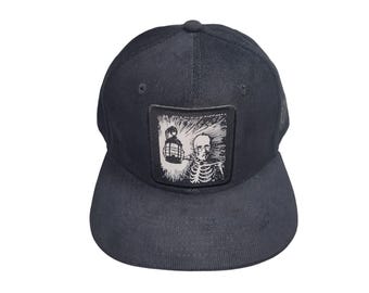 Snapback Flat-Brim Hat - Keeping The Darkness Lit