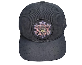 Snapback Bent-Brim Hat - Merkaba Fractal