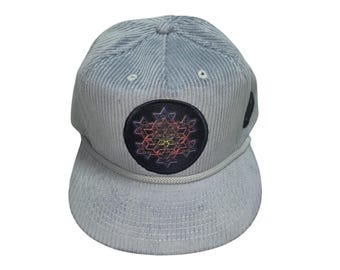 Snapback Flat-Brim Hat - Merkaba Fractal