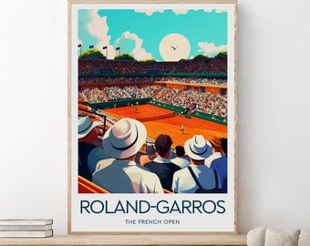 Roland-Garros print - The French Open, Roland-Garros artwork, Roland-Garros poster, Roland Garros tennis wall art, tennis posters