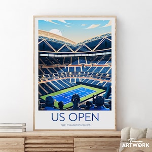 The US Open print - The Championships, The US Open artwork, Arthur Ashe Stadium