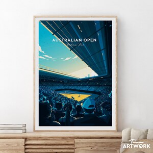 Australian Open print - Melbourne Park, Australian Open artwork, Australian Open poster