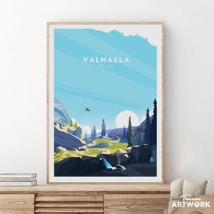 Valhalla print - The Ark, Valhalla poster, Halo Fan art
