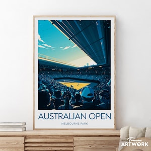 Australian Open print - Melbourne Park, Australian Open artwork, Australian Open poster