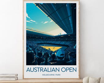 Australian Open print - Melbourne Park, Australian Open artwork, Australian Open poster